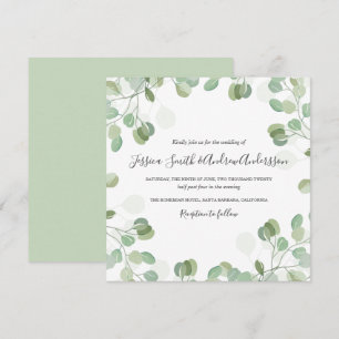 Eukalyptus Wedding Einladung Rustikale Vegetation