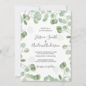 Eukalyptus Wedding Einladung Rustikale Vegetation  (Vorderseite)