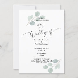 Eukalyptus Wedding Einladung zum Foto