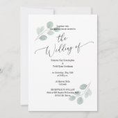 Eukalyptus Wedding Einladung zum Foto (Vorderseite)