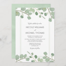 Eukalyptus Wedding Einladungen für Wasserfarben