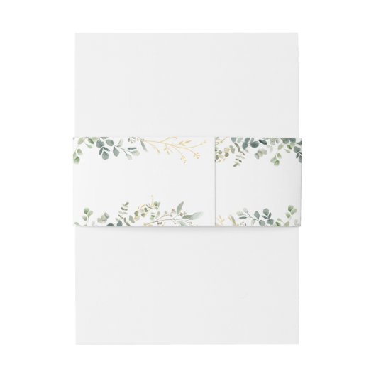 Eukalyptus Wedding Einladungsbanderole (Rückseitenbeispiel)