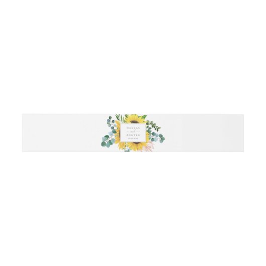 Eukalyptus Wedding Einladungsbanderole (Flach)