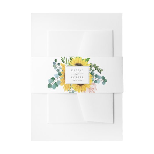 Eukalyptus Wedding Einladungsbanderole (Vorderseite Beispiel)