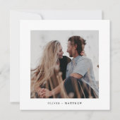 Eukalyptus Wedding | Elegantes Grünes Foto Save The Date (Rückseite)