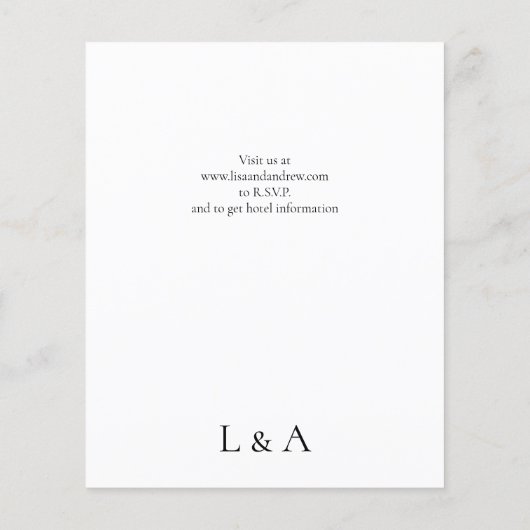 Eukalyptus Wedding Flyer Einladung (Hinten)