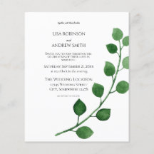 Eukalyptus Wedding Flyer Einladung