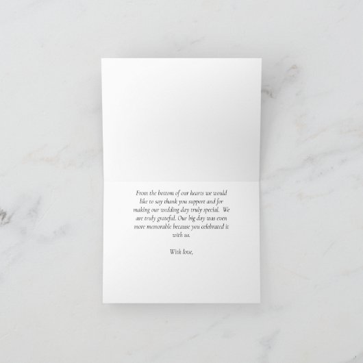 Eukalyptus Wedding Folding Dankeschön Karte (Innenseite)