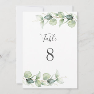 Eukalyptus Wedding Foliage Empfang Tischnummer