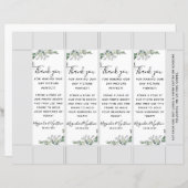 Eukalyptus Wedding Foto Booth Beilage Vorlage einf (Vorne/Hinten)