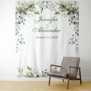 Eukalyptus Wedding Foto Booth Hintergrund Wandteppich
