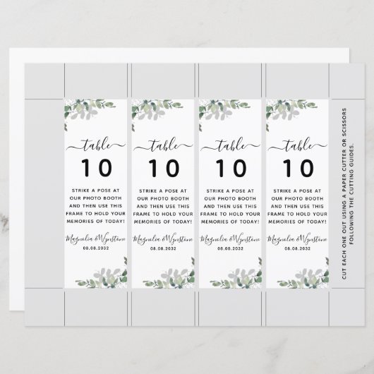 Eukalyptus Wedding Foto Booth Table No Template (Vorne/Hinten)