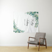 Eukalyptus Wedding Foto Booth Wandteppich (Beispiel (Horizontal))