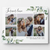 Eukalyptus Wedding Foto Collage Keepake Plaque Fotoplatte (Vorderseite)
