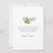 Eukalyptus Wedding Foto Dankeskarte (Rückseite)