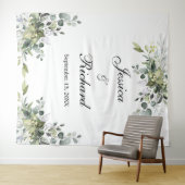 Eukalyptus Wedding Foto Hintergrundband Wandteppich (Beispiel (Horizontal))