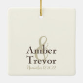 Eukalyptus Wedding Foto Keramikornament (Rückseite)