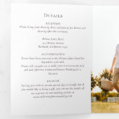 Eukalyptus Wedding Foto QR Code Dreifach Gefaltete Einladung (Innen Erste Seite)