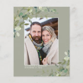 Eukalyptus Wedding Foto Save the Date (Vorderseite)