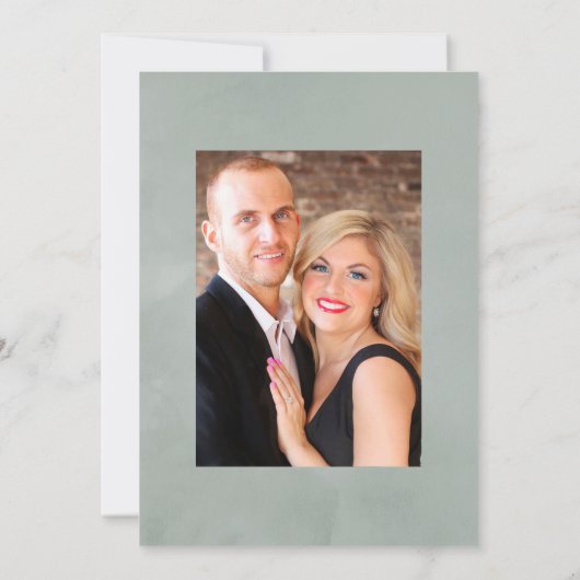 Eukalyptus Wedding-Foto Save The Date (Rückseite)