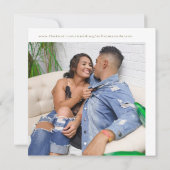 Eukalyptus Wedding Foto Save the Date Gold Text (Rückseite)