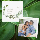 Eukalyptus Wedding Foto Save the Date Gold Text