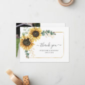 Eukalyptus Wedding Foto Vielen Dank Mitteilungskarte (Vorderseite/Rückseite Beispiel)