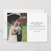 Eukalyptus Wedding Foto Vielen Dank Mitteilungskarte (Rückseite)