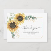 Eukalyptus Wedding Foto Vielen Dank Mitteilungskarte (Vorderseite)