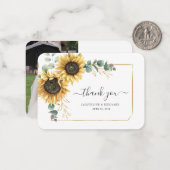 Eukalyptus Wedding Foto Vielen Dank Mitteilungskarte (Vorderseite/Rückseite Beispiel)