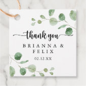 Eukalyptus Wedding Geschenkanhänger (Vorderseite)