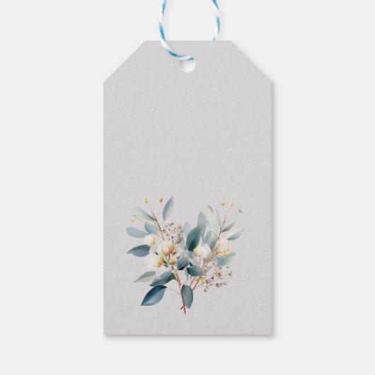 Eukalyptus Wedding Geschenkanhänger (Rückseite)