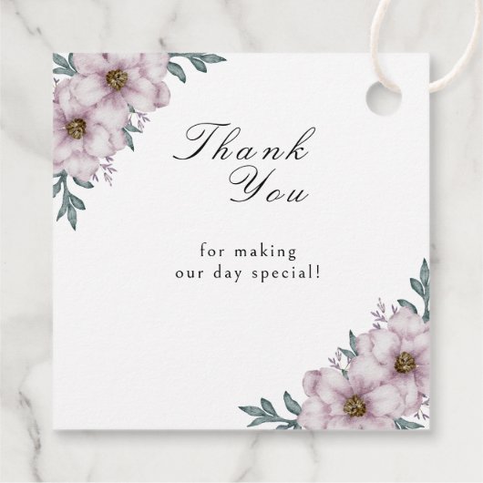 Eukalyptus Wedding Geschenkanhänger (Rückseite)