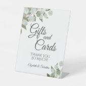 Eukalyptus Wedding Gifts & Cards Sockelschild (Vorderseite)