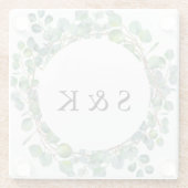 Eukalyptus Wedding Glasuntersetzer (Rückseite)