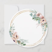 Eukalyptus Wedding Gold Circle Einladung (Rückseite)