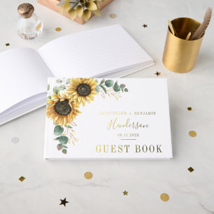 Eukalyptus Wedding Gold Foil Gästebuch