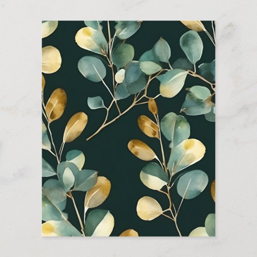 Eukalyptus Wedding Gold Glitzer (Rückseite)