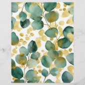 Eukalyptus Wedding Gold Glitzer Flyer (Hinten)