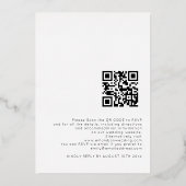 Eukalyptus Wedding Gold Real Folieneinladung (Rückseite)