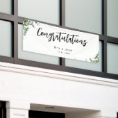 Eukalyptus Wedding Gratulationen Handwriting Banner (Äußeres Gebäude)