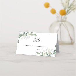 Eukalyptus Wedding Greenery Succulent Platzkarte