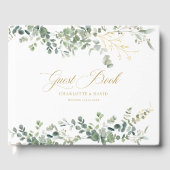 Eukalyptus Wedding Handwriting Script Wedding Gästebuch (Vorderseite)