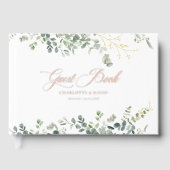 Eukalyptus Wedding Handwriting Script Wedding Gästebuch (Vorderseite)