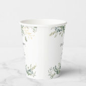 Eukalyptus Wedding Handwriting Script Wedding Pappbecher (Rechts)