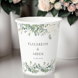 Eukalyptus Wedding Handwriting Script Wedding Pappbecher