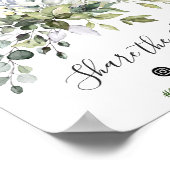 Eukalyptus Wedding Hashtag Sign Poster (Ecke)