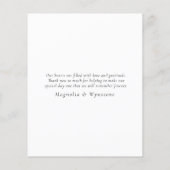 Eukalyptus Wedding HAUSHALT Dankeschön Karte (Rückseite)