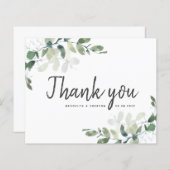 Eukalyptus Wedding HAUSHALT Dankeschön Karte (Vorne/Hinten)