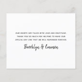 Eukalyptus Wedding HAUSHALT Dankeschön Karte (Rückseite)